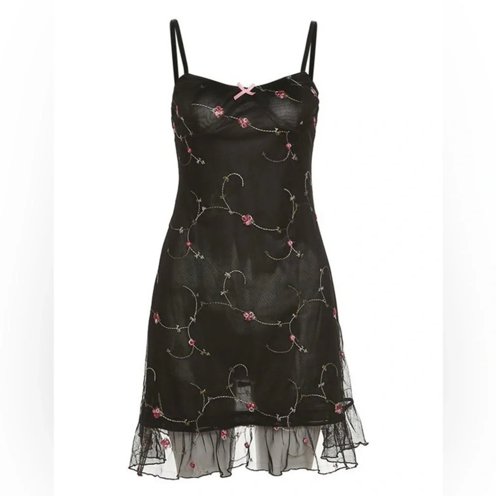 NWT Dolls Kill Sugar Thrillz I’m Baby Mini Slip Dress Sz S - Picture 12 of 15